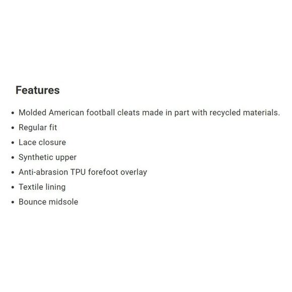 Adidas Adizero Impact 2 Spark Black Molded‎ Cleats IF5102 Men's Size 9 NWT - Picture 8 of 12